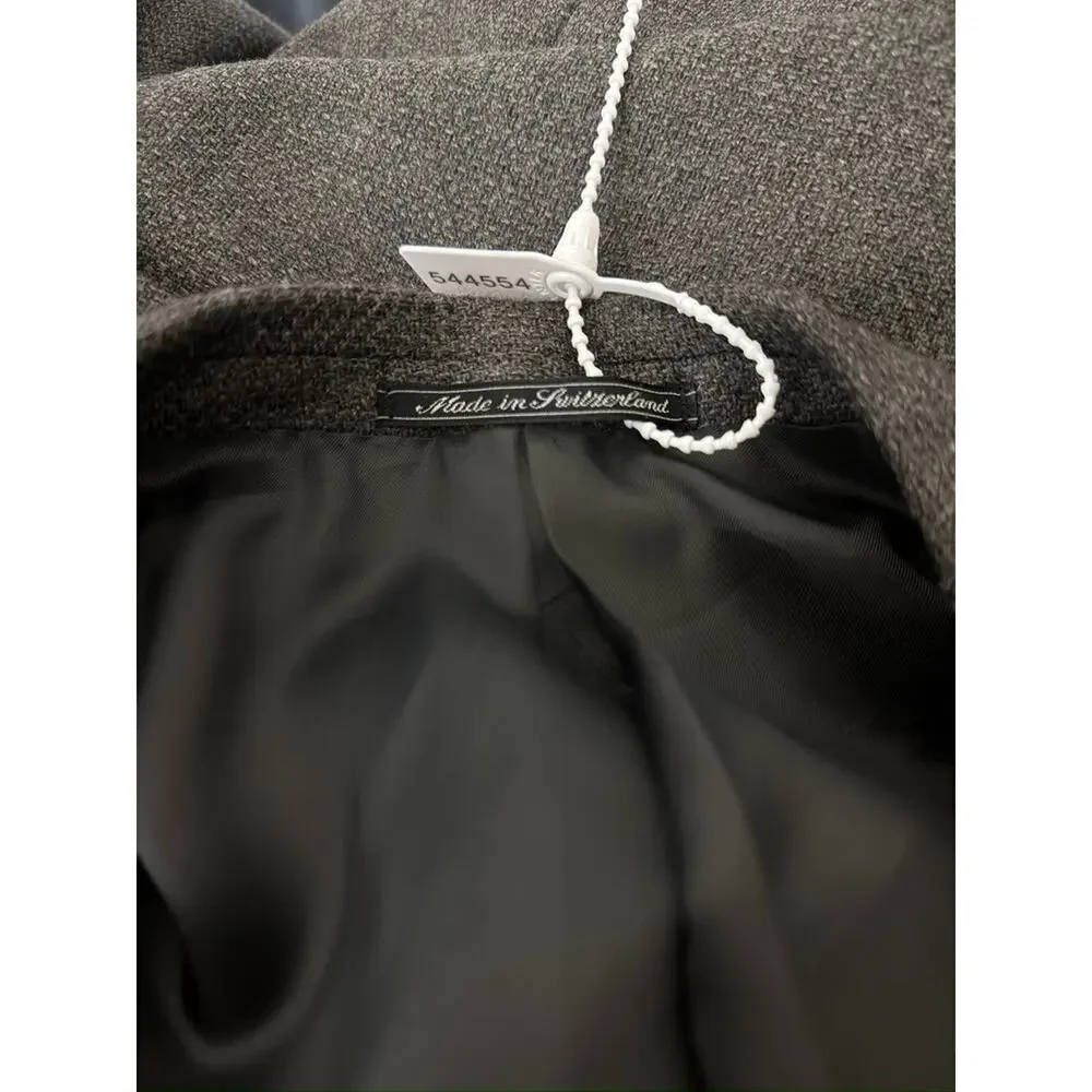 Ermenegildo Zegna Mens 50 Wool Cashmere Blazer Sportscoat Switzerland Gray Luxur